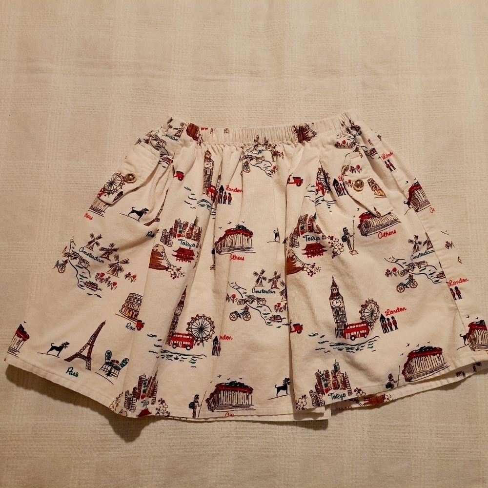 Gymboree girls size 8 corduroy skirt World Traveller line